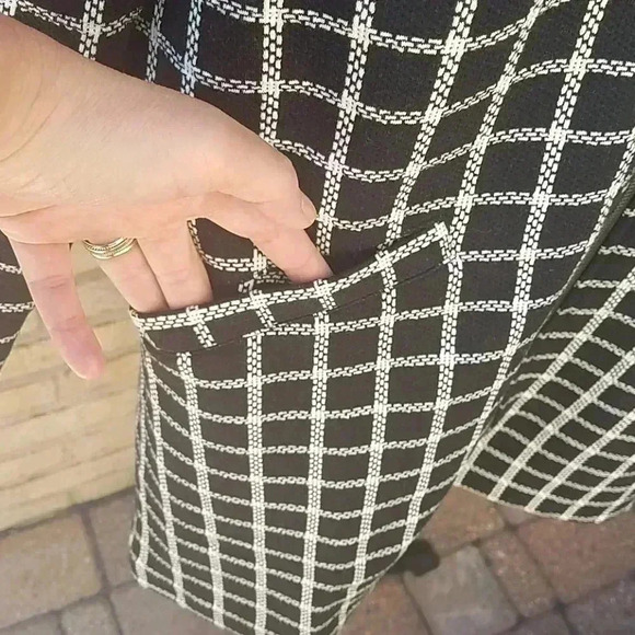 Sanctuary NWT City Coat Black and White Check Pockets Collarless Womens Medium - Picture 5 of 14